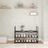 Yegazte 3-Tier 12-15 Closet,Black Shoe Rack, Stores Pairs of Shoes, Stackable & Adjustable, Space Saving Shelf Storage