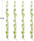 Lvydec Wisteria Artificial Flowers Garland, 4Pcs Total 28.8ft White Silk Hanging Flower for Home Garden