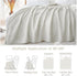 jinchan 100% 50x60 Inches 3-Layer Boho Cotton Blanket Muslin Lightweight Geometric Triangle Striped Pattern Reversible