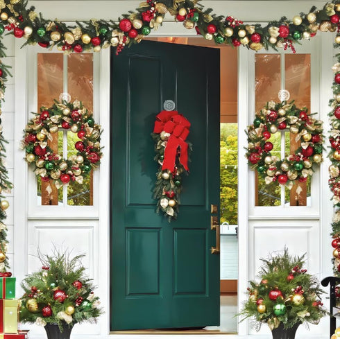Heavy Duty Wreath Door Hanger, Clear Suction Cup Hooks for Front Door, Plastic Hook for Halloween Christmas Décor