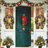 Clear Wreath-Hanger, 22 LB Strong Suction-Cup Hooks, 2 Pack Wreath-Door-Hanger for Halloween Christmas Decorations