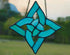 Celtic Trinity Knot Stained Glass Window Hanging Suncatcher Ornament, Handmade Irish Decoration Birthday Gifts for