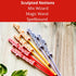 MixCraft Elixir Mixer Cocktail Stirrers - Set of 6 Stainless Steel Drink Stirring Swizzle Sticks with Colorful Words
