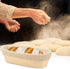 2 PCS 10 inch Oval Long Banneton Brotform Rattan Basket & Liner for Bread Dough Proofing, Rising for Bakers