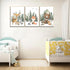 3Pcs 12x16in Woodland Animal Nursery Canvas Wall Art Forest Adventure Theme Animals Picture Posters Wall Decor Cute
