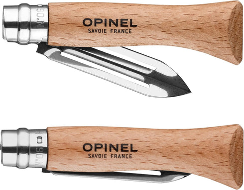 Opinel No.6 Folding Peeler - Outdoor Camp Kitchen and Picnic Folding Tool by Opinel