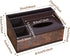 Marte Vanci Leather Tissue Box Cover Rectangular Multifunctional Tissue Holder with Remote Control Caddy Dryer Sheet Dispenser Facial Napkin Organizer for Desk Bedside Table Nightstand Vanity (Retro) by Marte Vanci