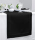 Solino Home Linen Black Table Runner, 100% Pure Linen Hemstitch, 14 x 72 Inch for Dining, Summer, Fall