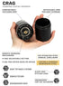 COLETTI Crag Manual Coffee Grinder — CNC Hand Coffee Grinder for Camping, Hiking & Adventure — Travel Coffee Grinder