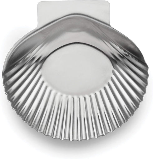 Outset Grillable Shells - Set of 12 All Purpose Grillable Stainless Steel Sea Shells