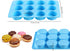 2PCS Silicone Oreo Molds, LCCOWOT 12 Cavity Cookie Chocolate Round Silicone Mold, Baking Mold for Chocolate, Oreo, Cookie, Cany, Mini Cake, Dishwasher Safe (Orange+Blue) by Lccowot
