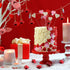 Frienda 24 Pcs Valentine Heart Shaped Ornaments - Christmas Tree Baubles Hanging Decoration for Valentine Wedding