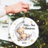 Baby's First Christmas 2025 Boy Bear on The Moon Ornament, Christmas Wedding Decoration, Newlywed 2025 (Yellow and