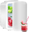 Simple Deluxe Portable Mini Fridge, 4L/6 Can Cooler and Warmer Compact Refrigerator for Skincare, White