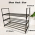 3-Tier Closet, Corridor-Closet Shoe Rack Organizer, Reversible Metal Space Saving Shoe Storage Shelf - for Entryway