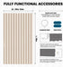 Sets (1 Pack, 54W 78 AJAZZ Blackout Door Curtain Magnetic Doorway Curtain Included Rod x L,Biscotti Beige) Accordion