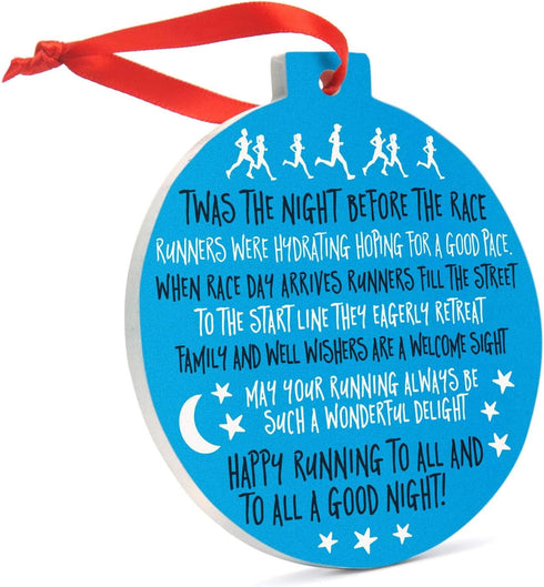 Running Round Ceramic Ornament | TWAS The Night Before The Race by Gone for a Run