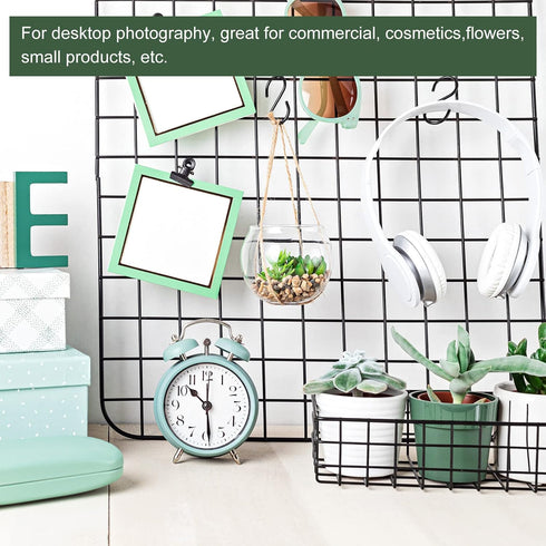 YOKIVE Iron Wire Grid Panel - Decorative Panels Board for Photo Pictures Display Holders (White, 8"x8")