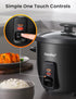 COMFEE' Rice Cooker, 6-Cup Cooked/3-Cup Uncooked, Black, Removable Non-Stick Bowl, One Touch for Soups, Stews, Grains