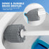Heavy Duty Toilet Plunger and Brush Set, 2-in-1 Toilet Brush and Plunger Combo with Ventilated Holder, Bowl Brush for