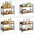 IBUYKE 2-Tier Spice Rack, Industrial Counter Shelf Desktop Storage Organizer for Kitchen Office Living Room