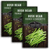 3 Packets French Slenderette Bush Bean Seeds for Planting with Instructions to