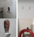 FGen 20pcs Stainless Steel Hanging Hooks, Solid Hooks for Family Hotel Bathroom Accessories