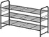 3 Tier Shoe Rack, 32.5" Wide Shoe Organizer Sturdy Metal for Entryway,