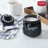 HAOTOP Farmhouse Porcelain Sugar Bowl with Lid and Spoon 12oz,Easy to Clean (Black) by HAOTOP