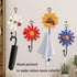 Notakia Creative Daisy Resin Wall Hooks, Hand-Painted Flower Iron Hook, Set of 4 Home Decoration