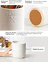 AISBUGUR Large Ceramic Utensil Holder, 7.5" H×6.3" W with Slanted Mouth, Non-Slip Cork Base for Kitchen Counter