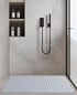 34.3" 23.3" Yolife Extra Large Shower Mat, L x W TPE Anti Slip Stand Up Shower Mat with Drain Holes and Suction Cups