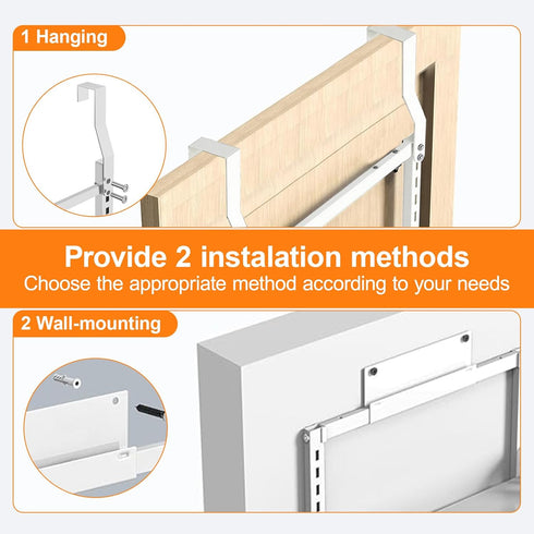6 2 1 Tier Over the Door Pantry Organizer IN Hanging or Wall Mounted Spice Rack with Adjustable Basket,Heavy Duty