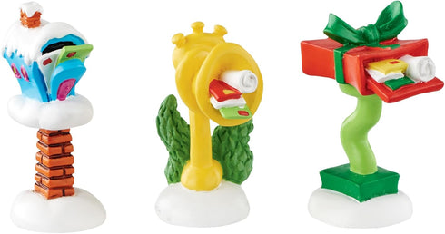 Grinch Villages Wornament-Ville Wacky Mailboxes Accessory, 1.15 inch by Department 56