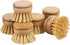 Abizarch 6pcs Bamboo Dish Brush Replacement Heads, Wooden Dish Brushes for Cleaning Kitchen Wood Dish Scrubbers Washing