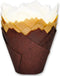 (JUMBO EXTRA LARGE) Natural+Brown+White Tulip Baking Cups, 130 pcs Greaseproof Paper Liners