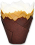 (JUMBO EXTRA LARGE) Natural+Brown+White Tulip Baking Cups, 130 pcs Greaseproof Paper Liners