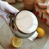 Pebipoo Lemon Orange Squeezer, Manual Juicer Stainless Steel Citrus Juicer Hand Press Lemon Squeezer with Bowl Juicer