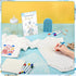 126 Set 25 25 24 1 50 Panitay Pcs Baby Shower DIY Bodysuit Bib Blank White Newborn Bodysuit Stencils Marker Sign