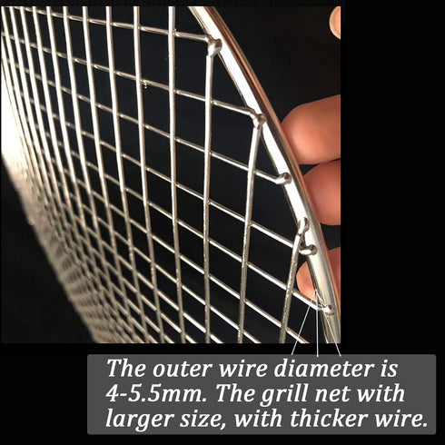 7" Round Stainless Steel Cooling Rack, Cross Wire Barbecue Baking Net for Instant Pot, Pressure Cooker, Oven