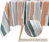 60x102 inches Modern Rectangle Tablecloth, Teal Orange Grey Abstract Washable Fabric Cover for Home Decor