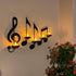 Set 4 MANMAOHE Black Music Note Wall Sconce Metal Wall Sconce Candle Holder of Wall Mount Tea Light Candle Holders
