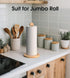 Countertop Wooden Paper Towel Holder Stand for Jumbo Roll - Stylish Kitchen Paper Rack Bathroom Towel Roll Stand
