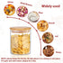 16 oz, 12pcs SLifeJars - Glass Jars with Bamboo Lids Glass Food Storage Jars with Rewritable Labels, Bamboo Lid Jar