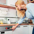 Dishwasher Magnet Clean Dirty Sign, Non-Scratching Strong Magnet or Adhesive Options Indicator for Dishes (Black)