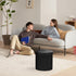 14" 14" 13"Inch, Bsketa Folding Storage Ottoman Round x x Foot Stool with Thicker Foam Padded Seat Small Leather