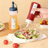 3 350ML/11.8OZ Pcs Condiment Squeeze Bottle Ketchup Salad Honey Mustard Dressing Plastic Sauce Bottle (D)