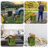13.8x15.8 600D (1Pcs-Green 10 Collapsible Pop Up Trash Can, Outdoor Recycling Bin in, Oxford Cloth Yard Waste Bags
