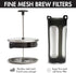 Primula 2-in-1 Coffee Maker, French Press & Cold Brew, 6 Cup Size, Durable Glass Carafe, Comfort Grip Handle