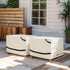 22L 22W 18H inch, Porch Shield Patio Ottoman Cover - Waterproof Outdoor Square Side Table Covers x x Beige